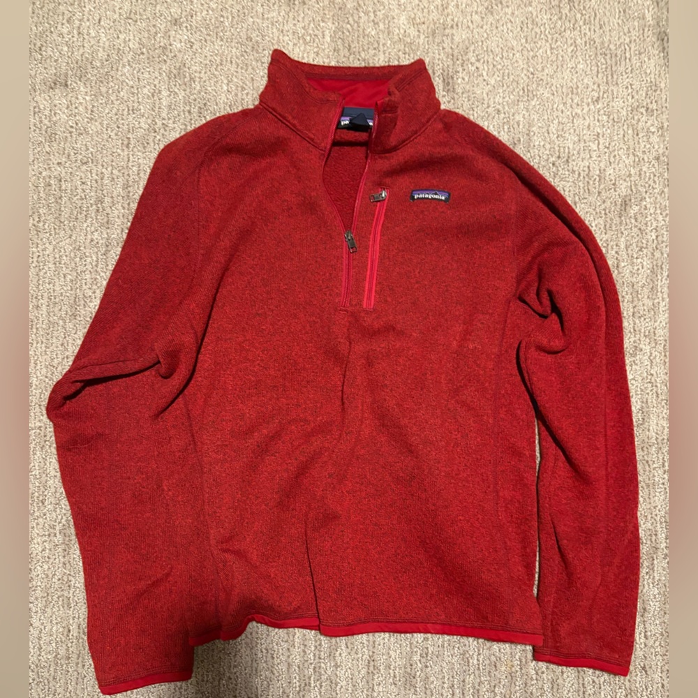 Red Patagonia half-zip